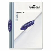 Durable Office Products Swingclip Report Cover, Clear/Blue, PK25 2263-07